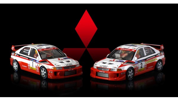 Mitsubishi Evo V 1998 World Champion Twin Pack n1 Tommy Makinen & n2 Richard Burns