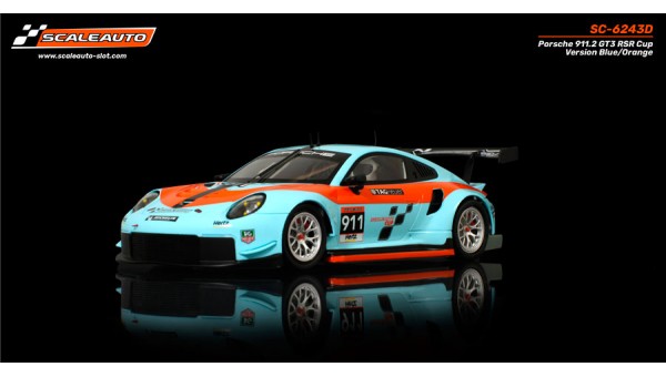 SC-6243D - Porsche 911.2 GT3 RSR Cup Version Blue/Orange Scaleauto
