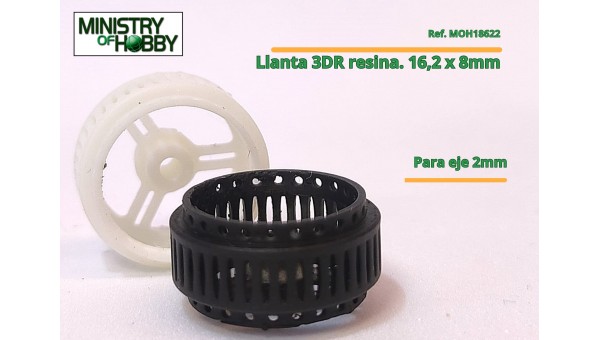 Llanta 3DR 16,2x8mm para eje 2,00"