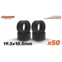 Neum. Goma A-S25 (Shore 25) 19,5x10,5mm Racing Slick para Llantas de 15,8 a 17mm. Bulk Pack 50 unid