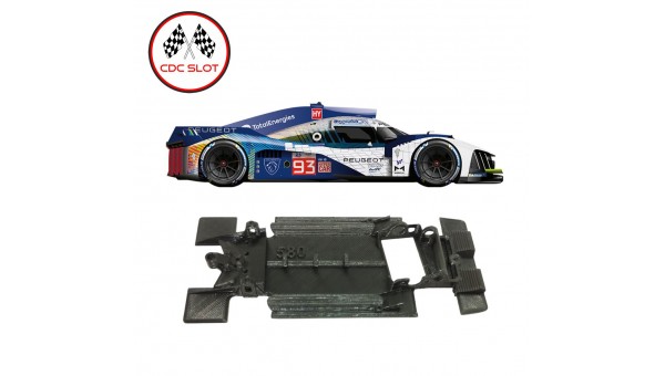 Peugeot 9X8 LMH GE de Scaleauto. Chasis 3D GE