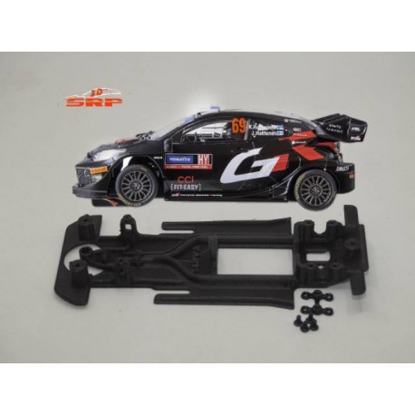 Chasis 3D Bicomponente, Toyota YARIS WRC in Line. For SCX Body. (Rally)