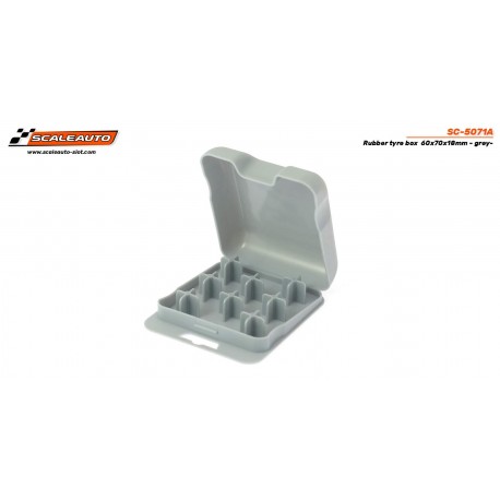 Caja porta neumaticos goma 60x70x18mm -gris-