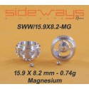 Llantas Magnesio 15,9x8,2mm Aligeradas para eje 2,38